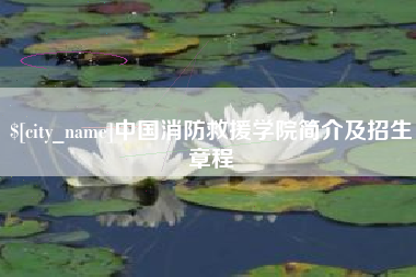 汝州中国消防救援学院简介及招生章程