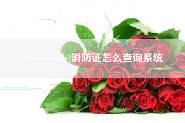 汝州消防证怎么查询系统