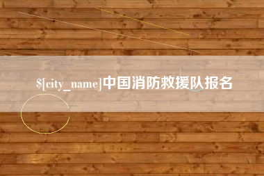 汝州中国消防救援队报名