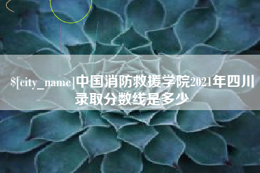 汝州中国消防救援学院2021年四川录取分数线是多少