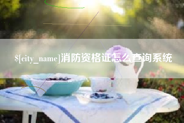 汝州消防资格证怎么查询系统