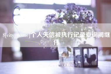 汝州个人失信被执行记录查询阚继伟