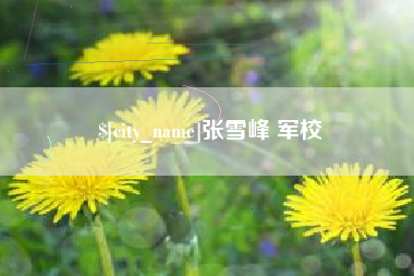 汝州张雪峰 军校