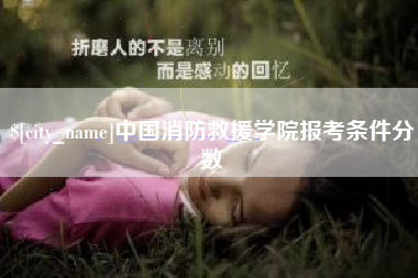汝州中国消防救援学院报考条件分数