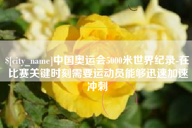 汝州中国奥运会5000米世界纪录-在比赛关键时刻需要运动员能够迅速加速冲刺