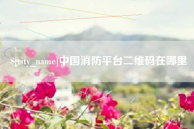 汝州中国消防平台二维码在哪里