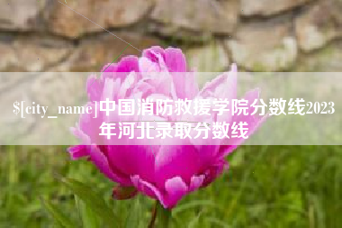 汝州中国消防救援学院分数线2023年河北录取分数线