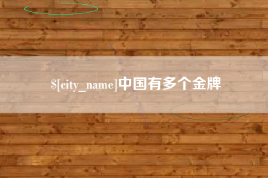 汝州中国有多个金牌