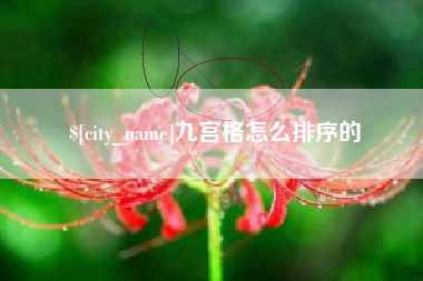 汝州九宫格怎么排序的