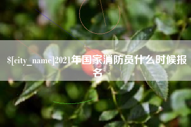 汝州2021年国家消防员什么时候报名