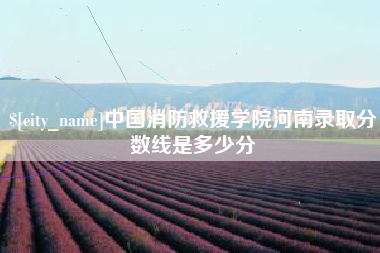 汝州中国消防救援学院河南录取分数线是多少分