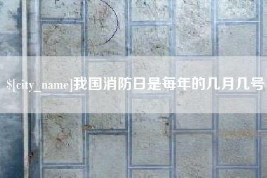 汝州我国消防日是每年的几月几号