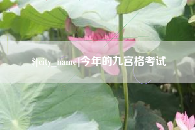 汝州今年的九宫格考试