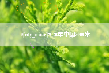汝州2020年中国5000米