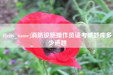 汝州消防设施操作员证考试题库多少道题
