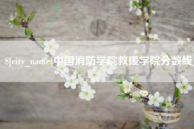 汝州中国消防学院救援学院分数线