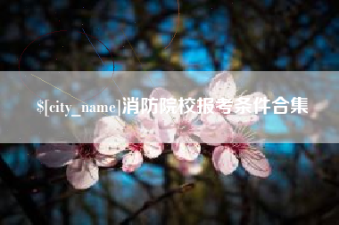 汝州消防院校报考条件合集